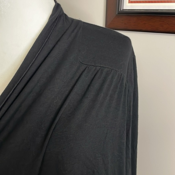 J JIll Black Waterfall cardigan sweater size XL Lightweight - Picture 2 of 6